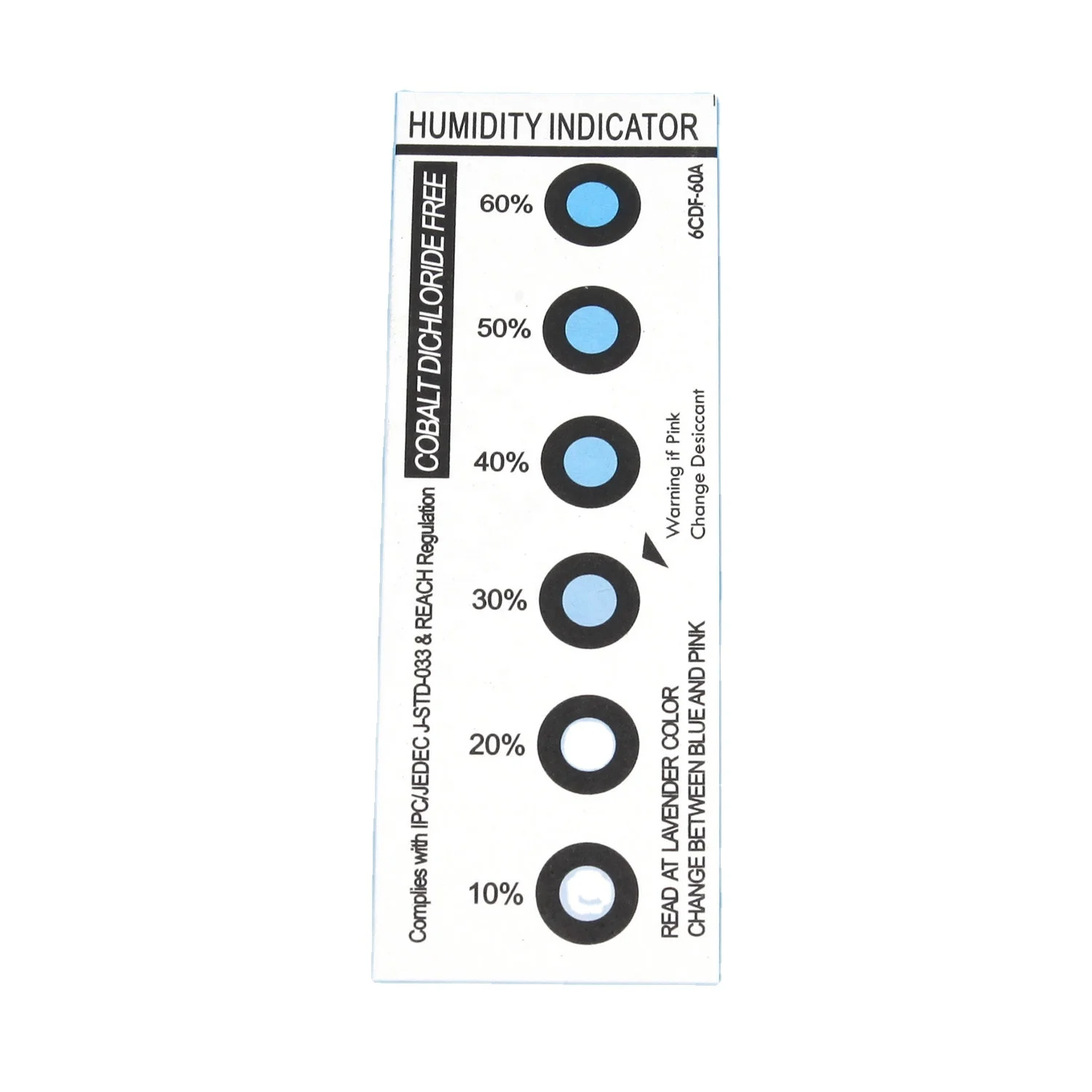 Factory Outlet Temperature Controller Moisture Absorption and Humidity Indicator Card for Petroleum Additives