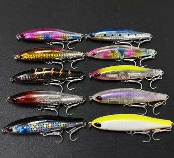 Fishing Lures Set Mixed Including Minnow Popper Crank Baits with Treble Hooks for Saltwater Freshwater Trout Bass Fishing – Minnow – view 5