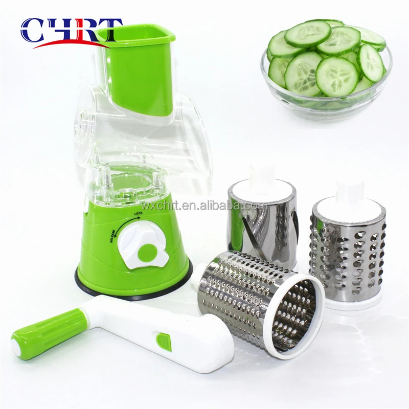 Chrt Stainless Kitchen Rotary Cheese Grater Electric Chopper Onion