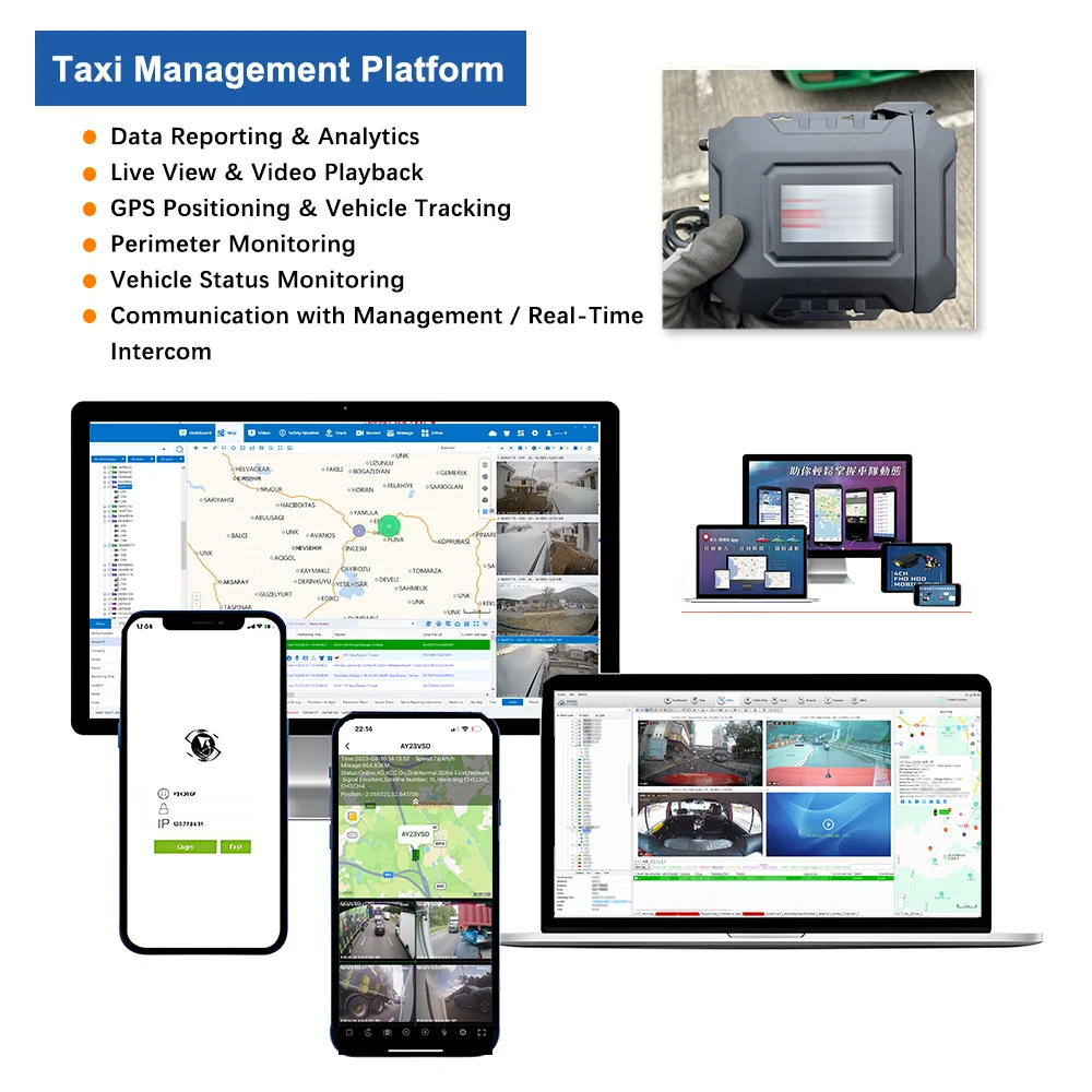 product citops taxi mdvr management system real time gps tracking driver behavior monitoring  intercom for fleet accident prevention-9