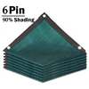 6 broches vert foncé