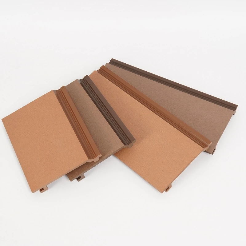 External Wood Grain Composite WPC Plank Exterior Wall Panel Outdoor Exterior Waterproof Cladding