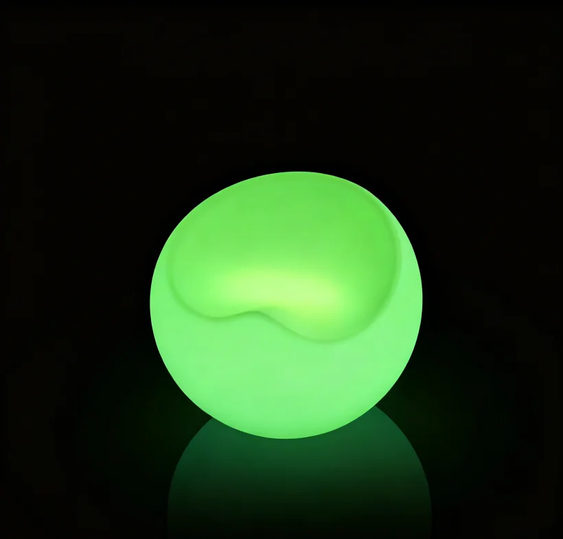 Modern Indoor/Outdoor LED Apple-Shaped Plastic Chairs Remote Control Color-Changing for Nightclubs Living Rooms Home Hotels