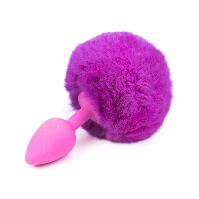Funny Rabbit Silicone Tail Butt Metal Anal Plug Sexy Romance Games for Women Prostate Massager Sex Toy Butt Plug Tail