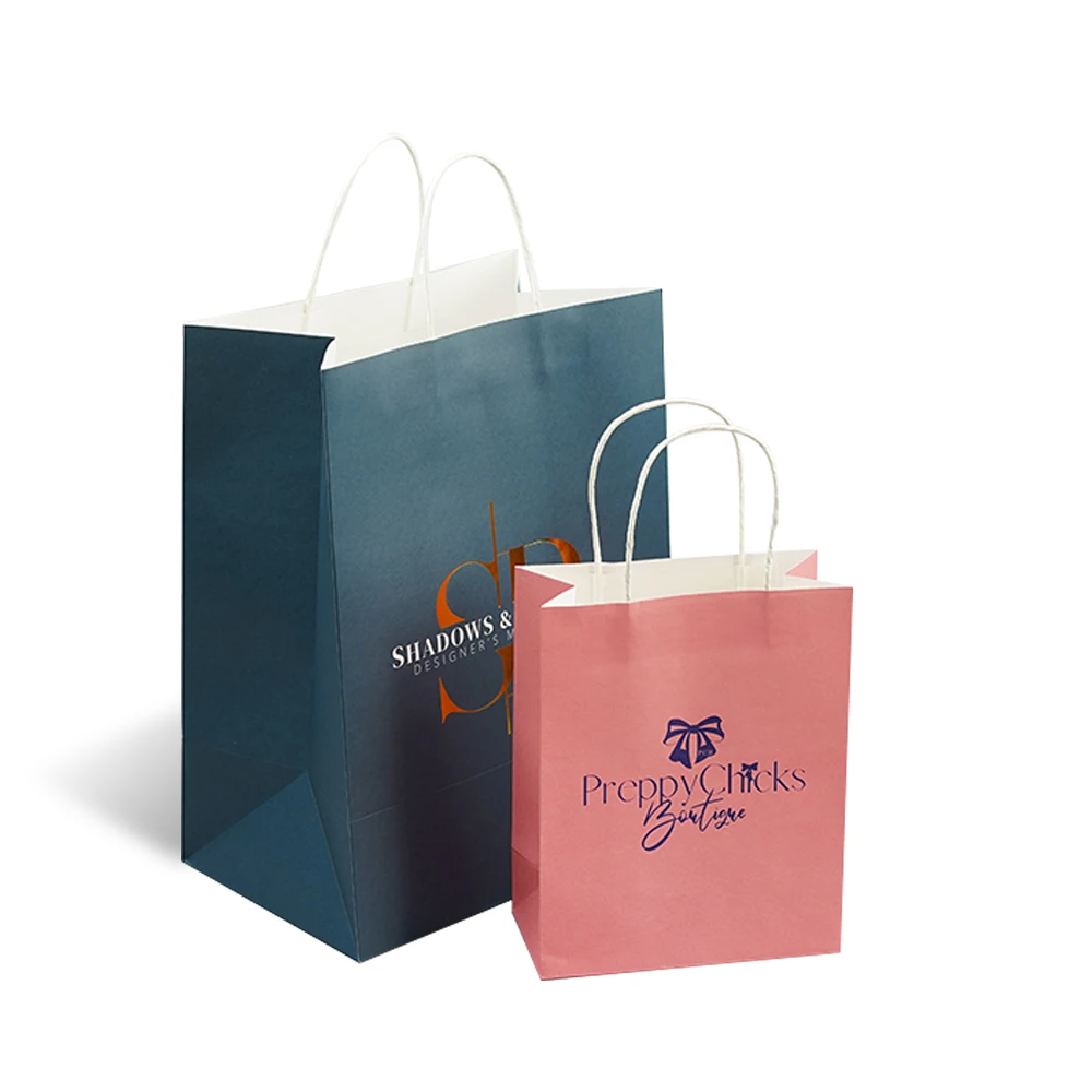 Custom Logo Luxury Paperbag Boutique Retail Clothing Packaging Shopping ...