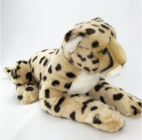 Simulation Large Plush Cheetah Panther Stuffed Leopard Toys Free Sample Jungle Stuffed Cute Leopard Plush Animal KidsToy