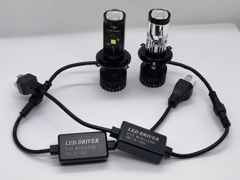 Y10 H7 Mini LED Projector High Quality Aluminum H4 LED Laser Light Bulb 6000K Color Temperature Car LED Headlight New Condition