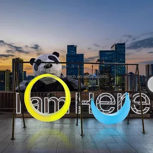 Waterproof LED Plastic Motif Swing Moon Design Multi-color Holiday Decoration for Home Garden Courtyard Park Swing Chair