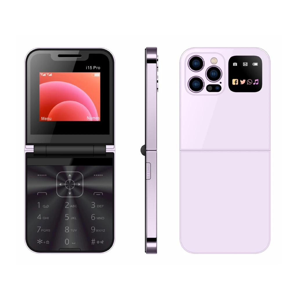 Customization 4G Android Flip Smart Mobile Phone Touch Screen Unlocked 4G Smart Android Big Button Keypad SOS Flip Cell Phones