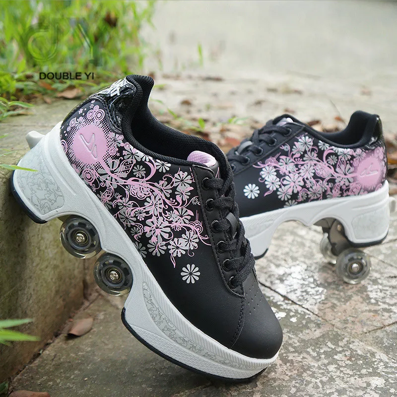 Deformed Shoes and  Roller Skates For Adults  Wholesale 4 Wheels Skate Shoes