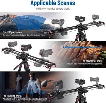 NEEWER 47.2/120cm Motorized Camera Slider, App Wireless Control Carbon Fiber Dolly Rail Slider, Support Video Mode, Time Lapse detail image
