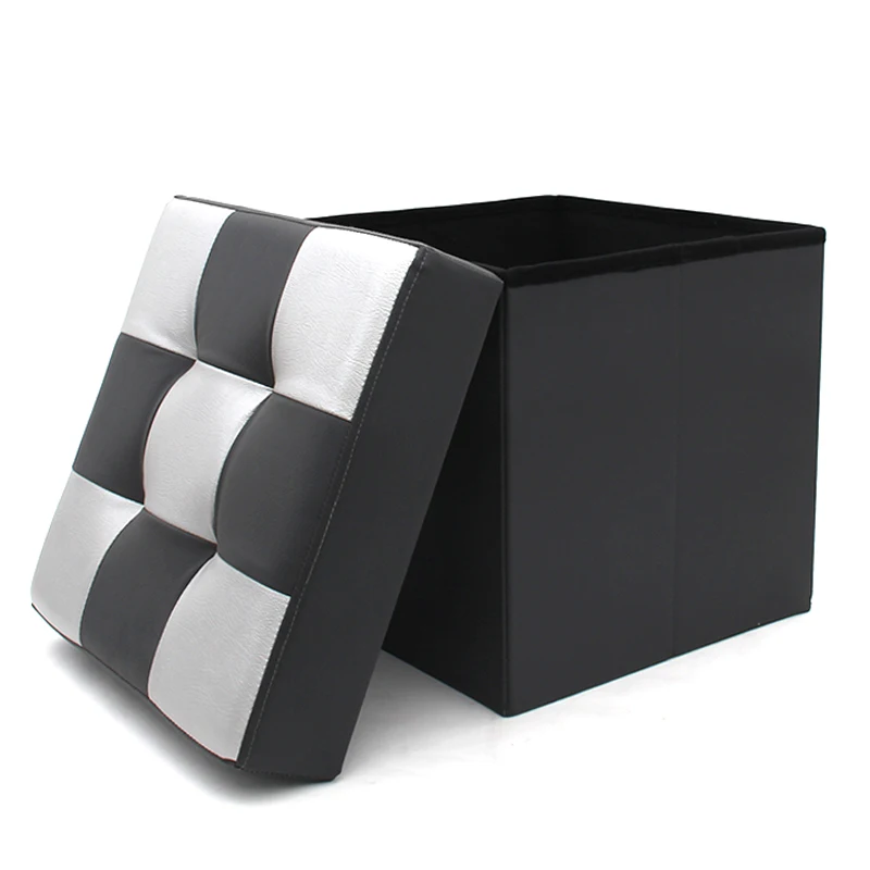 Custom Factory Wholesale Modern Storage Ottoman Saving Space Ottoman Stool Set