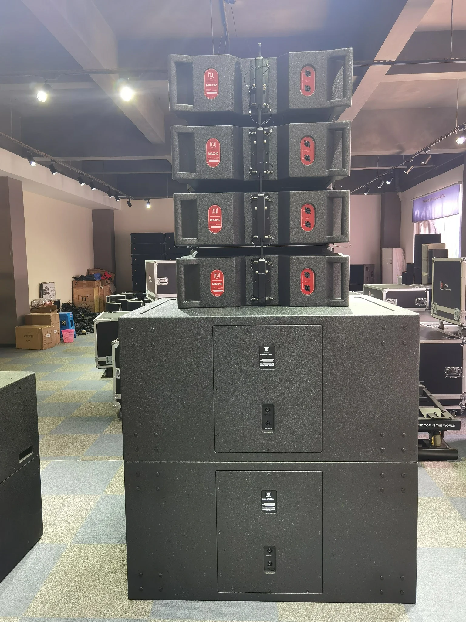 Max212 Professional Passive Sound System Dual 12 Inch 3 Way Line Array Speakers Top Pro Audio Equipment