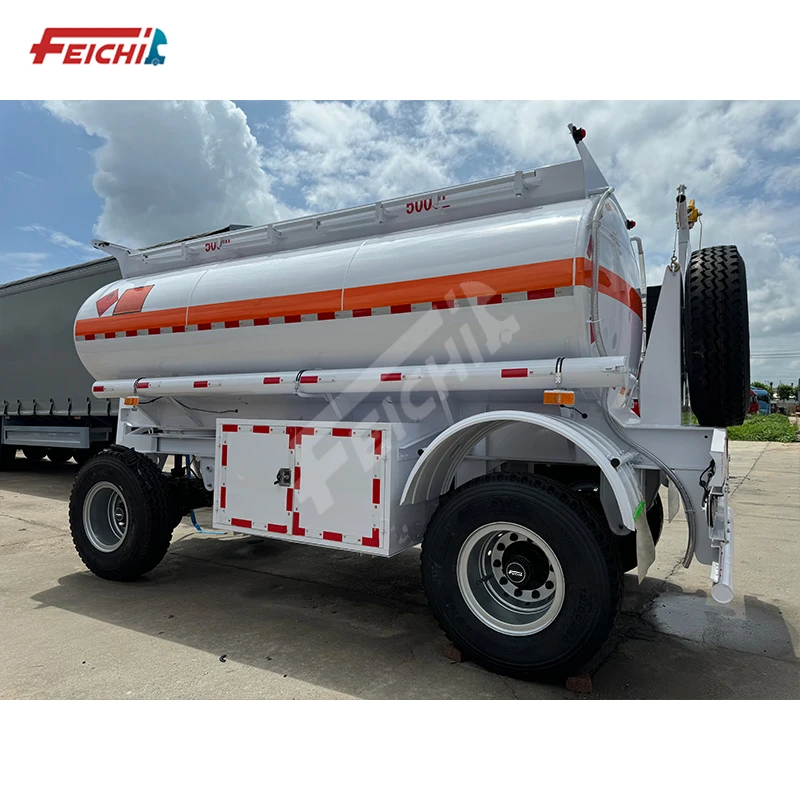 2 Axle 10000L Towbar Tank Trailer Wine Juice Transport Tank Trailer Truck Semi Trailer Water Liquid Tanker for Sale