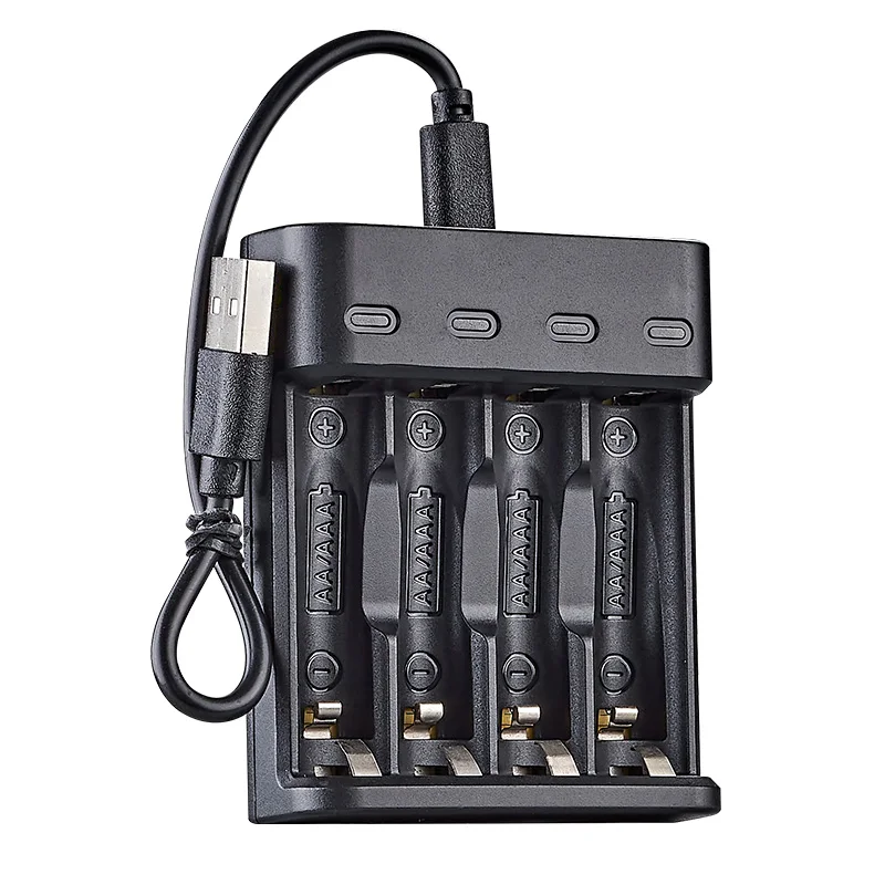 Alimentatore Pile Ricaricabili Caricabatterie USB Universale 4 Slot - Ricarica Rapida Per Pile Ricaricabili AA E AAA Ricarica Rapida 4 Slot - Foto 10