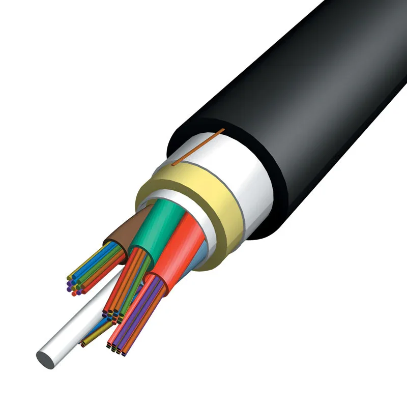 โรงงานจีน ADSS 12 24 48 สายเคเบิลไฟเบอร์ออปติกหลักราคาสายเคเบิลสื่อสาร Aerial Fibra Optica