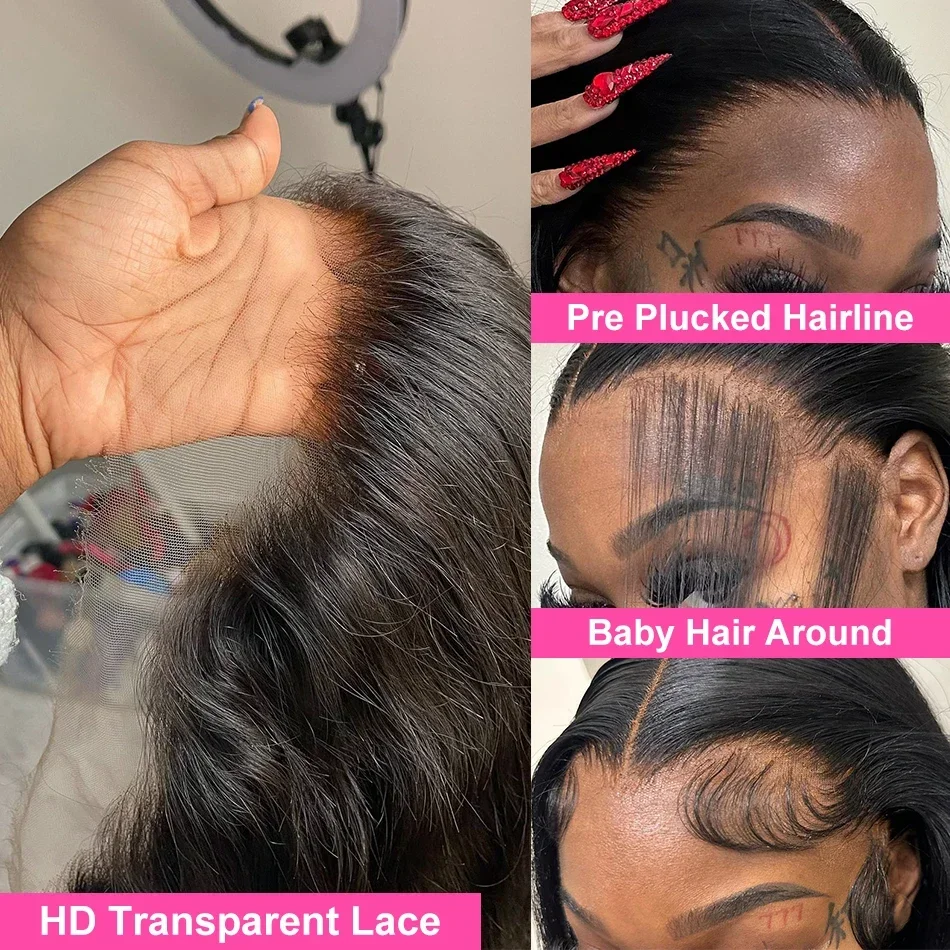 Parrucca frontale in pizzo ondulato da 40 pollici, capelli umani 13X4, densità 250, parrucche frontali in pizzo Remy brasiliano per donne_voghion.com