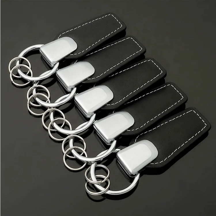 2022 Wholesale Factory Fashion Metal New Key Chain Car Brand Leather Car Logo Custom Key Ring With Gift Box supplier