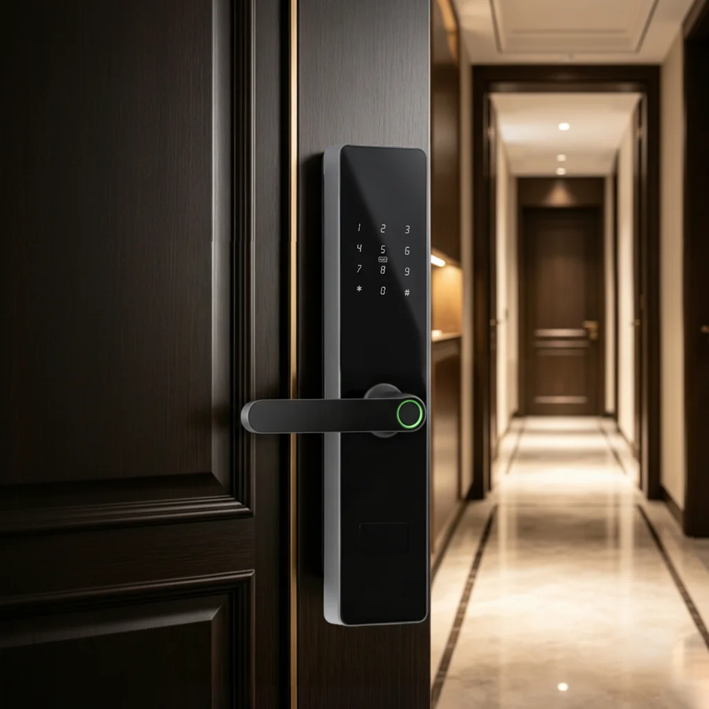 Bluelock F17 6085 Mortise TTlock Smart Lock Wi-Fi Tuya App Control Key/Card/Fingerprint Unlock for Aluminum Alloy/Steel/Wood