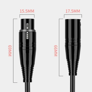3ピンXLRケーブルオス-メスキヤノンプラグオーディオケーブルミキサー