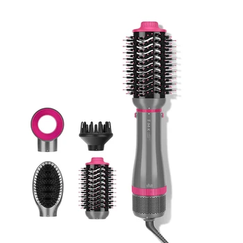 FMK Hot Selling Multi-Functional Hair Styler  Interchangeable Hot air Brush Professional Volumizing  5 in 1 Hot air Brush