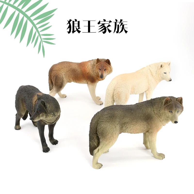 Wholesale Solid PVC Simulation Statue Model Wolf Animal Figurines Toys