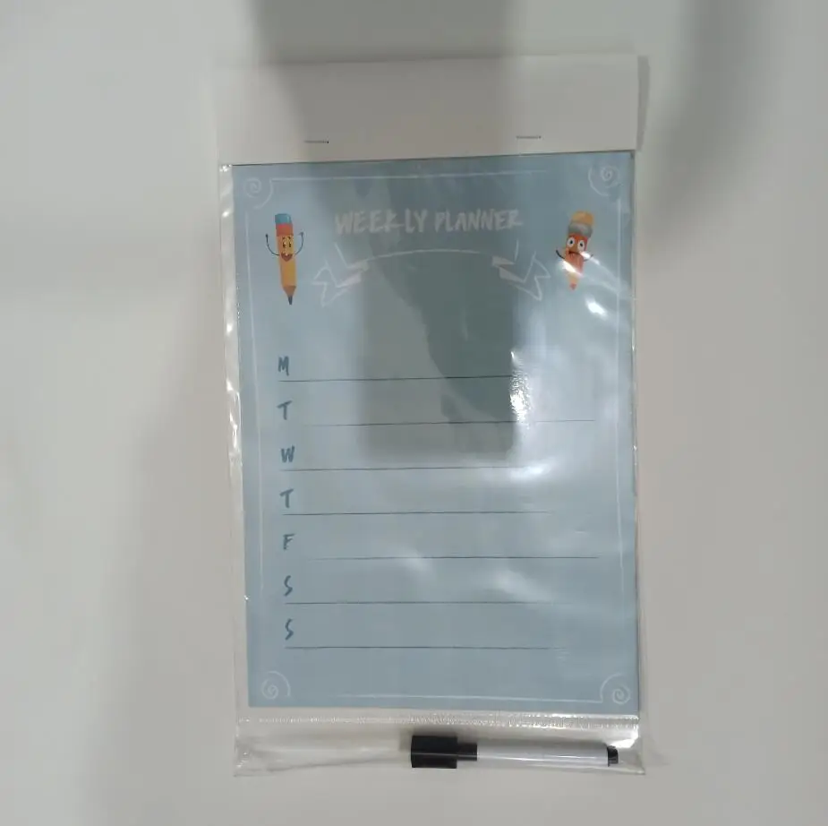 Магнитный холодильник BSCI сухое стирание меню доска для кухни холодильника еженедельный станок планировщик список покупок блокнот