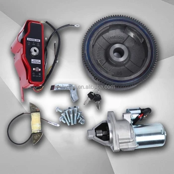 Parts GX160 GX270 GX390 Hand to Electric Start Kit with Gasoline Engine  Generator Housing Starter Motor Flywheel Charge Coil