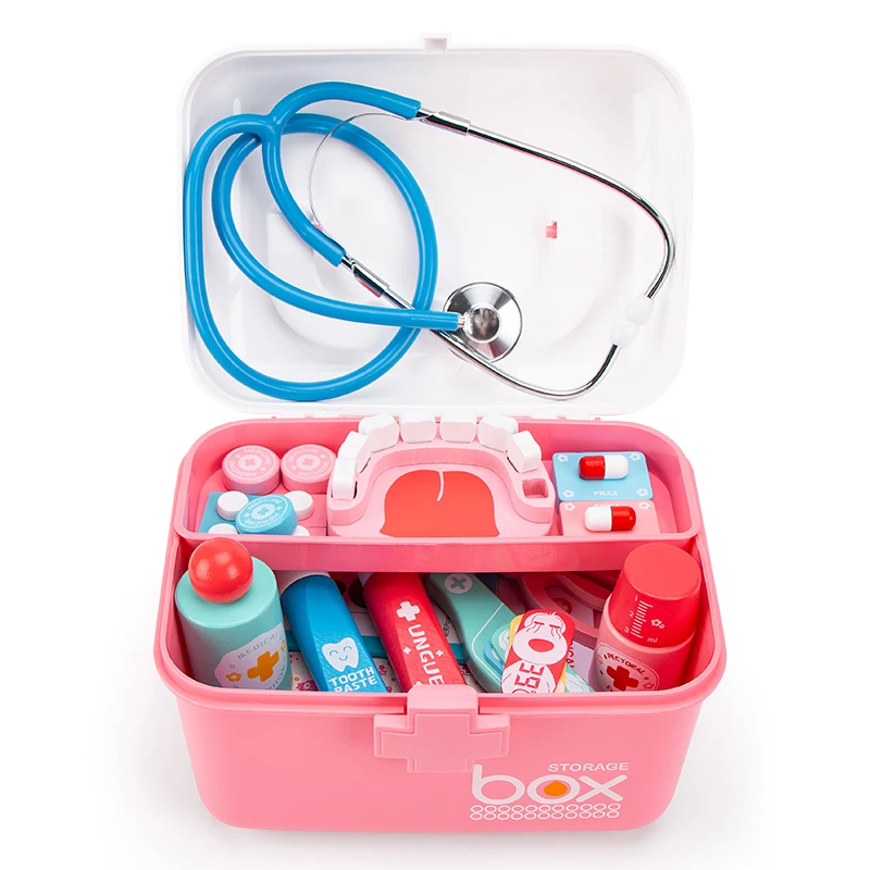 Высококачественный детский игрушечный набор для имитации каждого маленького врача Детская аускультационная инъекционная зубная пластиковая коробка лекарств малышей
