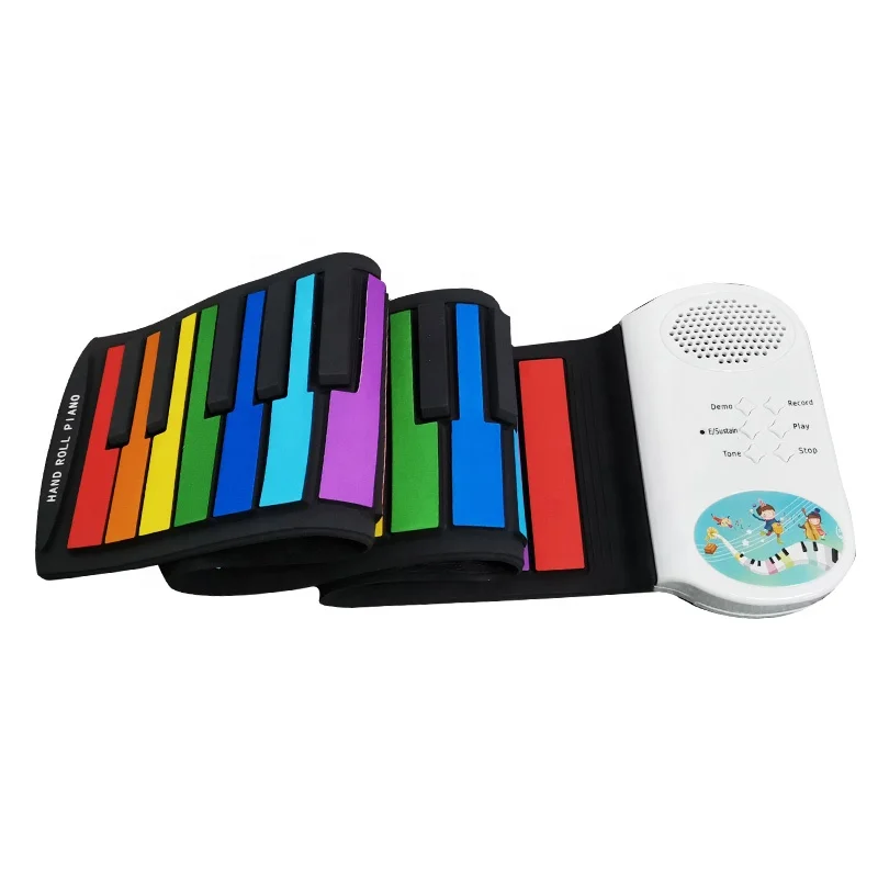 Rainbow Flexible Roll Up 49-key Electric Portable Piano