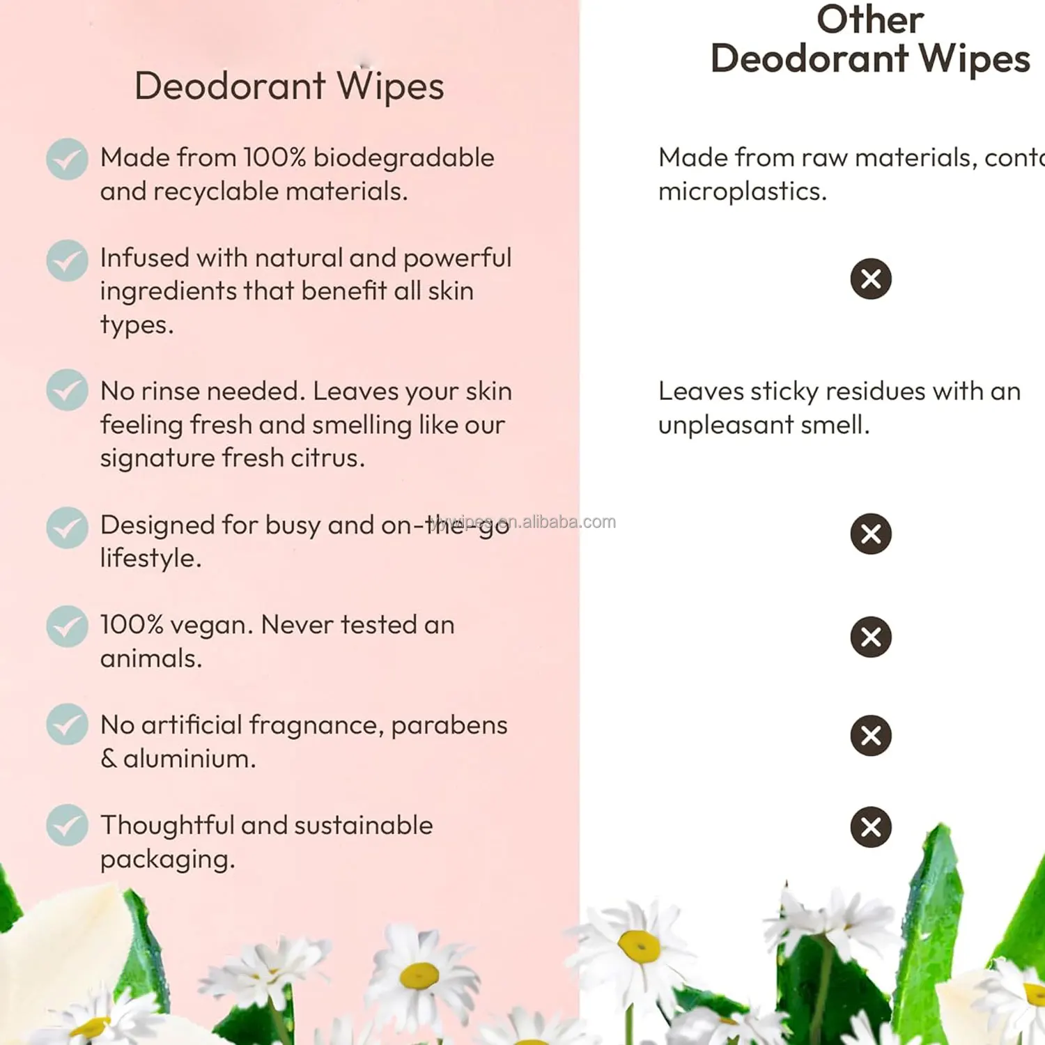 Custom Antiperspirant Deodorant Wipes Ecofriendly Biodegradable