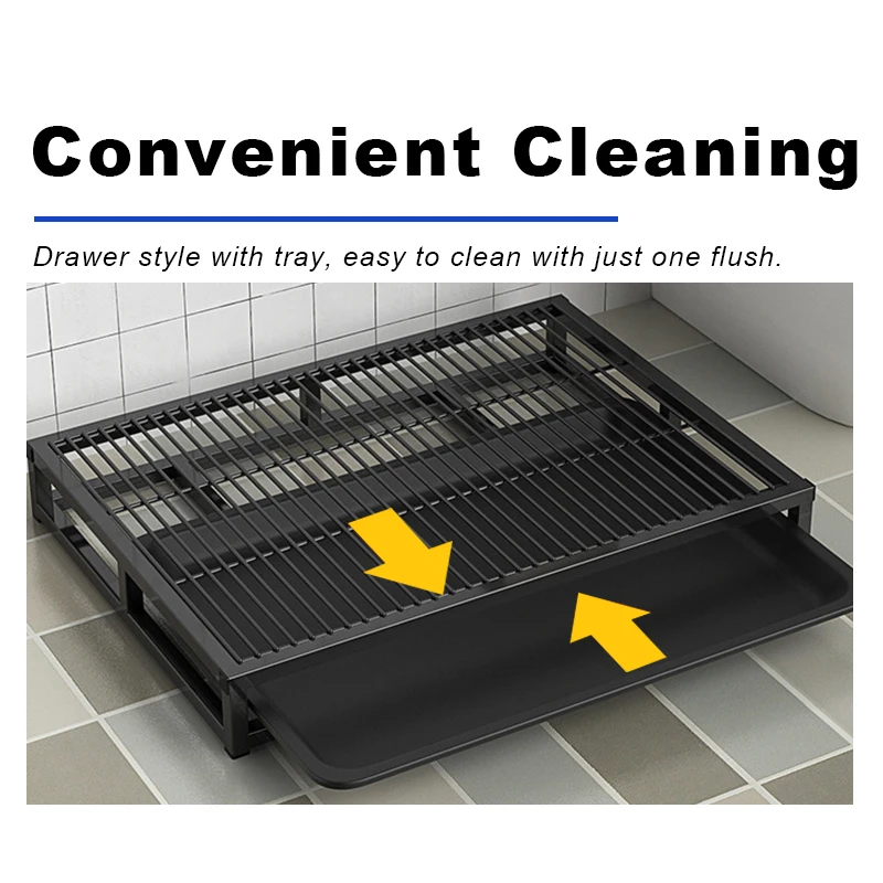 Custom Private Label Small and Medium-Sized Dogs Stainless Steel Drawer Style Dog Potty Toilet