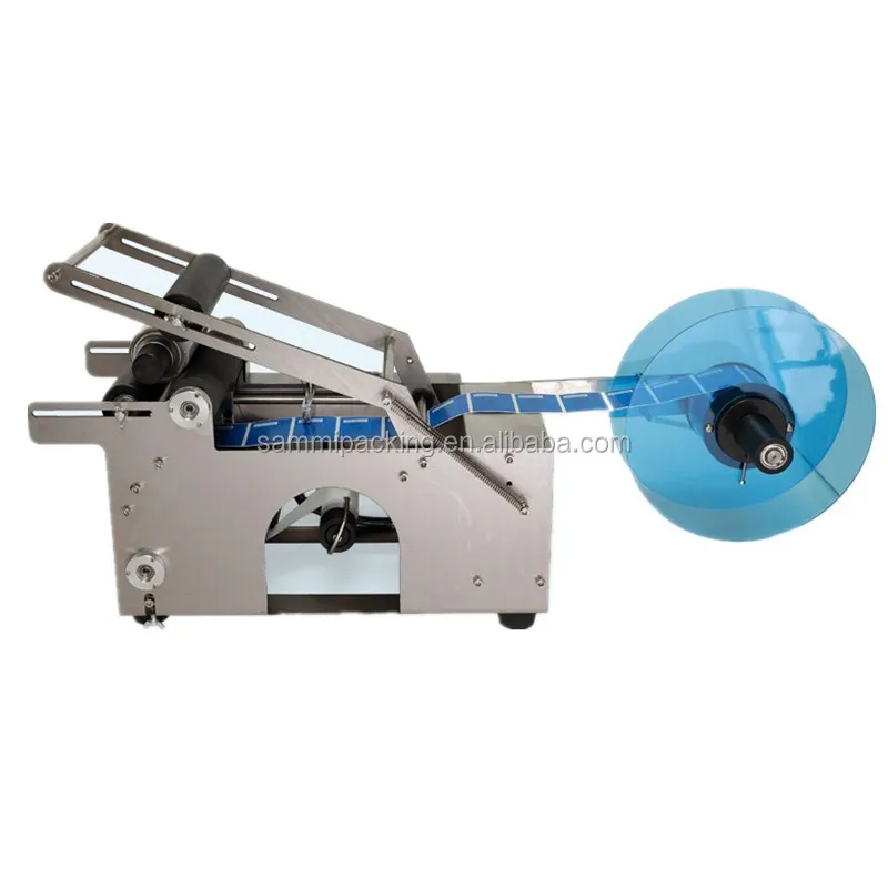 220V Semi-Automatic Round Bottle Labeling Machine with 25-50 piece/minutes Efficiency for 15-120 mm Diameter Bottles