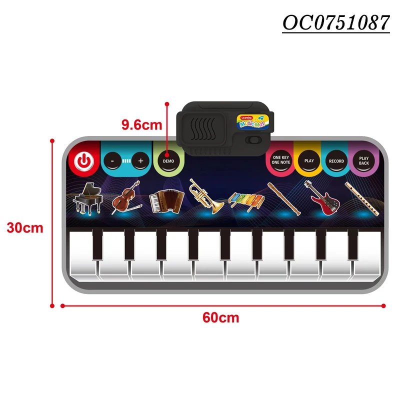 Electric Learning Small Custom Keyboard Piano Musical Instrument Mat for Kids