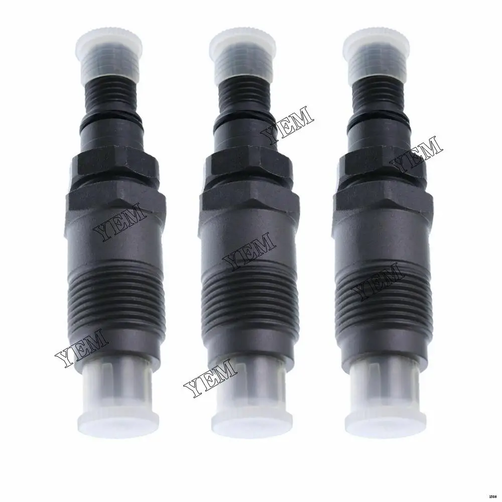 Engine Parts 3Pcs Fuel Injector YM719255-53100 for Komatsu PC12R-8 PC15R-8 2D68E-3 AM100744
