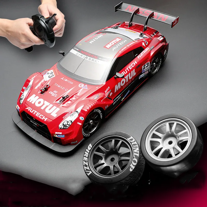 1/16 profissional rc controle remoto carro drift carro elétrico gtr  modificado alta velocidade quatro rodas tração corrida brinquedo brinquedo  carro brinquedos