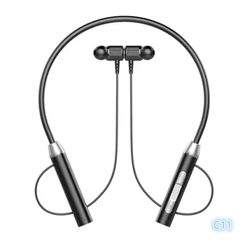 Hotriple C11 Top Seller 90mAh In-ear Fashion Magnetic Neckband Sports Handsfree Headset Headphone Wireless Earphone Custom
