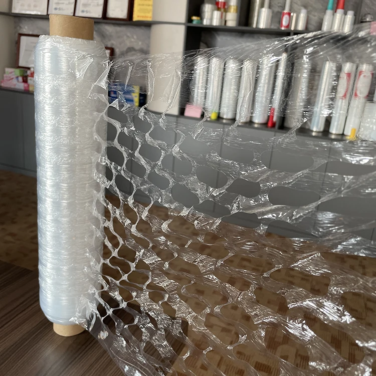 Perforated Breathable Ventilated  Lldpe Pallet Wrap Stretch Film With Hole