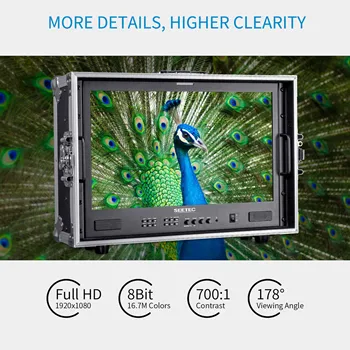 SEETEC ATEM215S-CO 21.5 Inch Full HD 1920x1080 Aluminum Housing Carry on Portable Monitor with 3G-SDI   4 Split Screen detail image