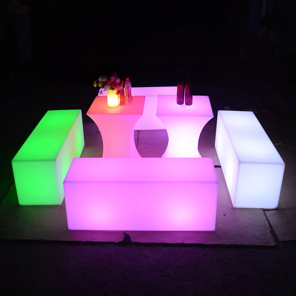 Stile moderno in plastica LED incandescente Bar mobili per locali