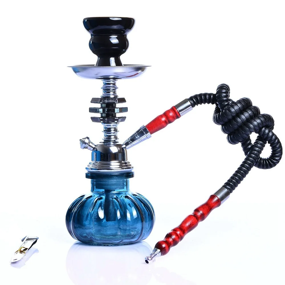 Stick Stem Laziza Megahed Portable Hookah Wholesale Crystal Wave Bottle Flower Hookah Set Narguile Huka Vandpibe Vattenpipa
