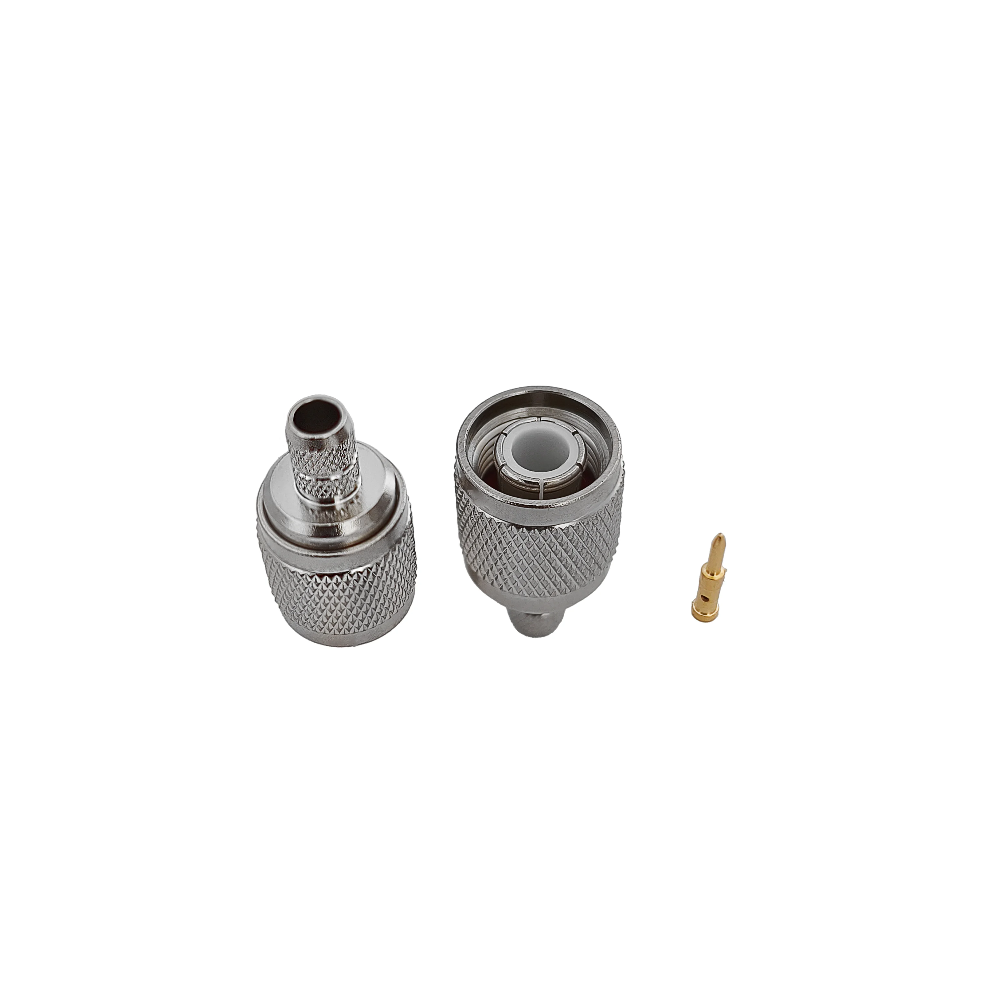 TNC-C-J4 Connector Brass Nickel Plated TNC Male Connector for RG59 TNC Connector