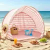 Tienda de playa - rayas rosas