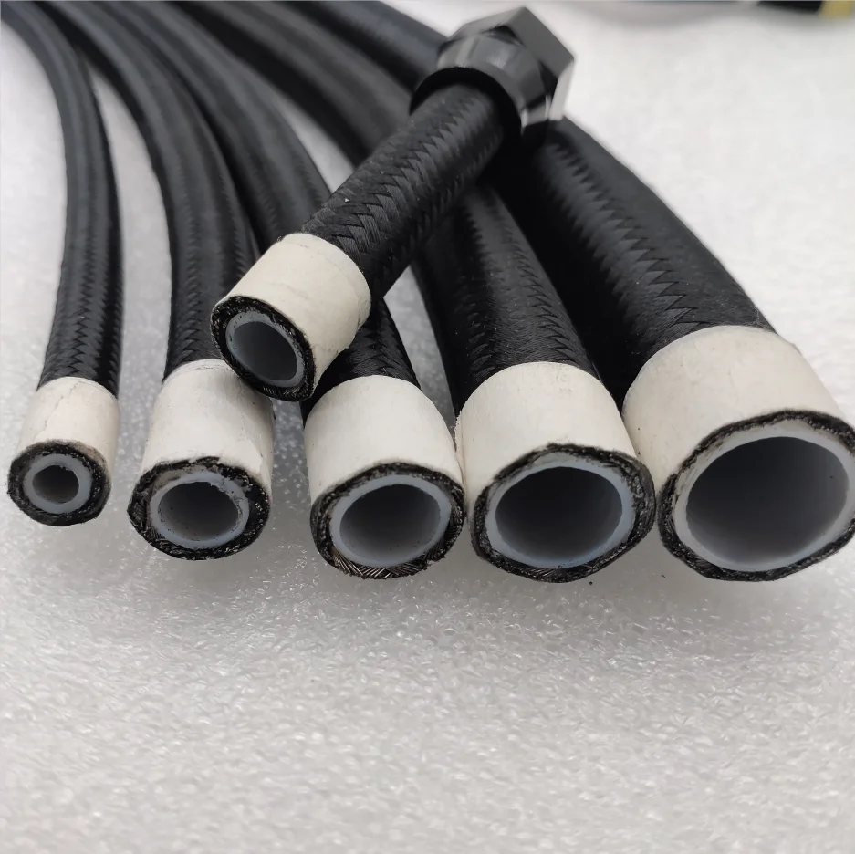 Custom 3an 4an 6an 8an 10an 12an 16an An Ptfe Black Nylon Stainless