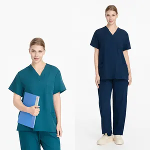 Wholesale Custom Medical Scrubs Uniforms Sets for Women Hospital Doctor Nurse Scrubs Uniforms