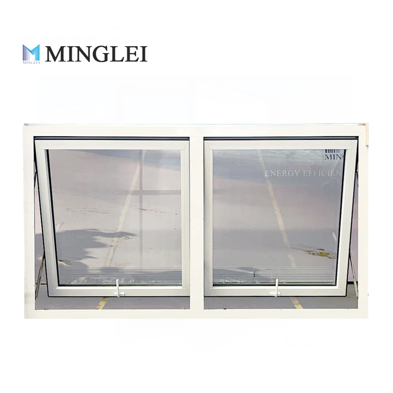 Minglei Durable Double Glazed Thermal Break Aluminum Window Tilt Turn Awning Window