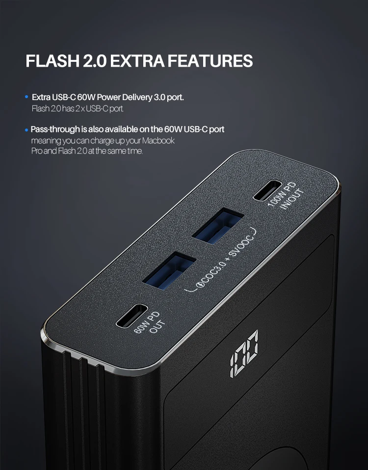 Pd100w 20000mah Graphene Laptop Power Bank Wireless Powerbank Max