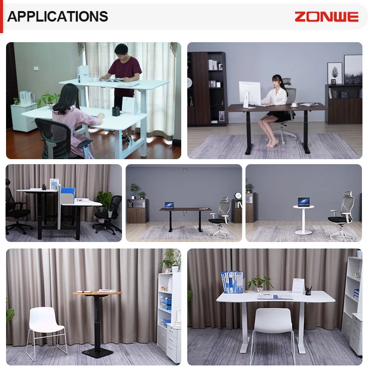 Height Adjustable Ergonomic Standing Desks Hands Lifting Office Tables