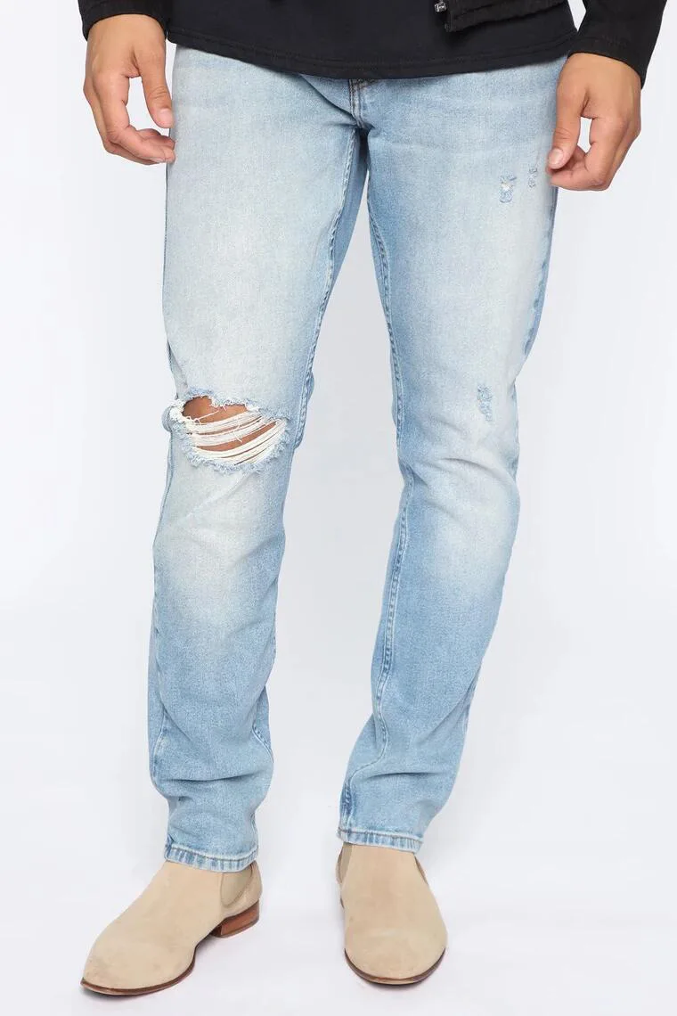 Mens Jeans Ripped Light Blue Denim Jeans Men Loose Straight Washed Casual Men Jean Pants 19 Buy Blue Fashion Jogger Jeans Pants Jeans Hot Pants Casual Loose Wide Leg Pants Product On