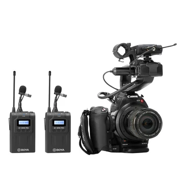 BOYA BY-WM8 Pro-K2 UHF Dual-Channel Lavalier Wireless Microphone System With One Receiver Two Transmitter detail image
